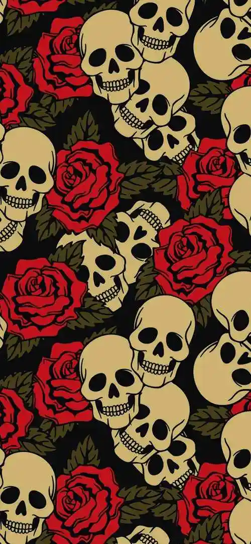 酷酷的骷髅主题手机壁纸,有点小恐怖哦