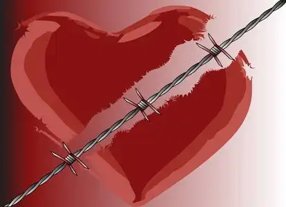 概念性政治例证讨厌在铁丝网后面背刺的概念在背后捅一刀的刀在背后捅