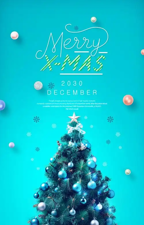 韩国素材:时尚圣诞节海报模板psd – 设计小咖