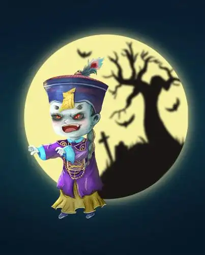 清朝小僵尸插画 heyytgf2021