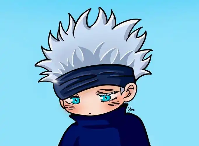 一组超级可爱的咒术回战q版人物,五条悟,伏黑惠,虎杖悠仁