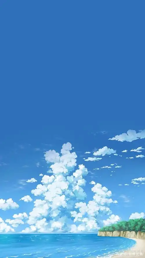 背景,壁纸素材,油画蓝天白云