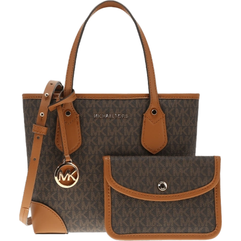 michaelkorsmk女包专柜款eva系列棕色单肩手提包30f9gv0t1b