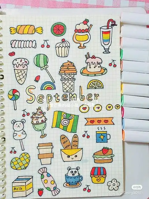 手帐 简笔画 手绘教程之食物小零食篇2糖果简笔画怎么画 糖果冰激凌