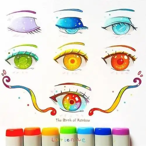 教你用马克笔表达人物眼睛,80种卡通动漫人物眼睛手绘稿收藏好!