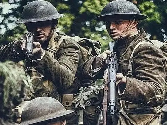 手持春田步枪的一战美军