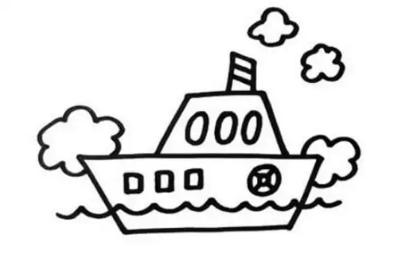 轮船简笔画怎么画