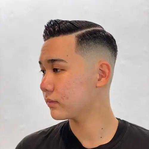 绅士二八分男发