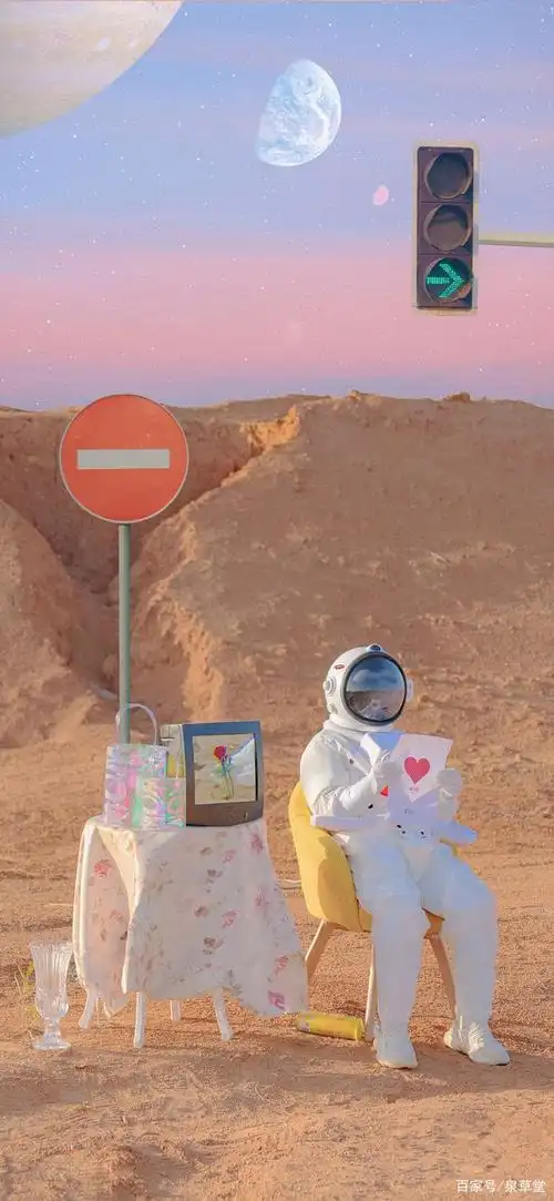 最近超火的太空人全面屏壁纸!每一张都绝美