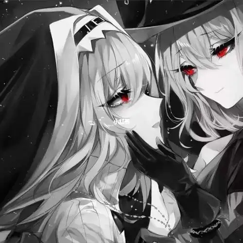 闺蜜双人黑暗头像