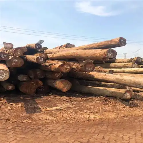 进口杂木原木烘干板材 防腐建筑工程柱子料 包装箱托盘料旋切