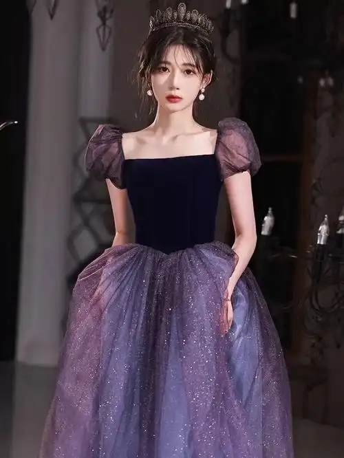 星空晚礼服仙气18岁成人礼学生艺考合唱服