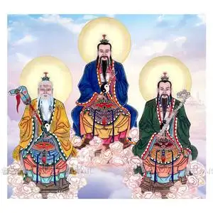 dmc十字绣印花道家三清祖师合集元始天尊像道德天尊像灵宝天尊像