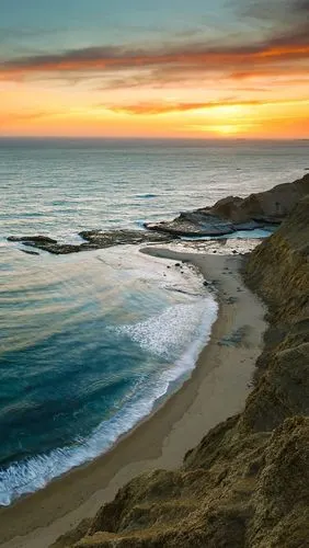 iphone 壁纸 美丽的日出 大海沙滩