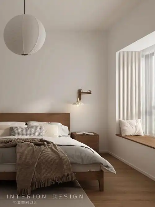 喜欢原木风的卧室就按这个来搭配