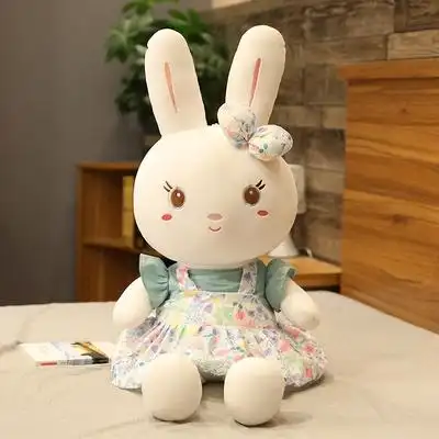 兔子床上萌可爱抱枕女孩女儿童玩毛绒玩具公仔兔软.布娃娃l小白