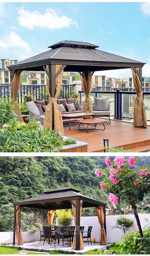 亭子户外凉亭庭院铝合金帐篷花园室外露台遮阳棚别墅楼顶阳光房四角亭