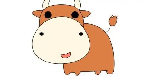 可爱彩色黄牛简笔画图片大全带颜色黄牛简笔画怎么画