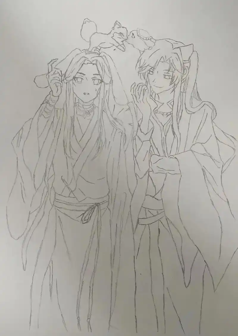手绘 #临摹 #天官赐福  - 抖音