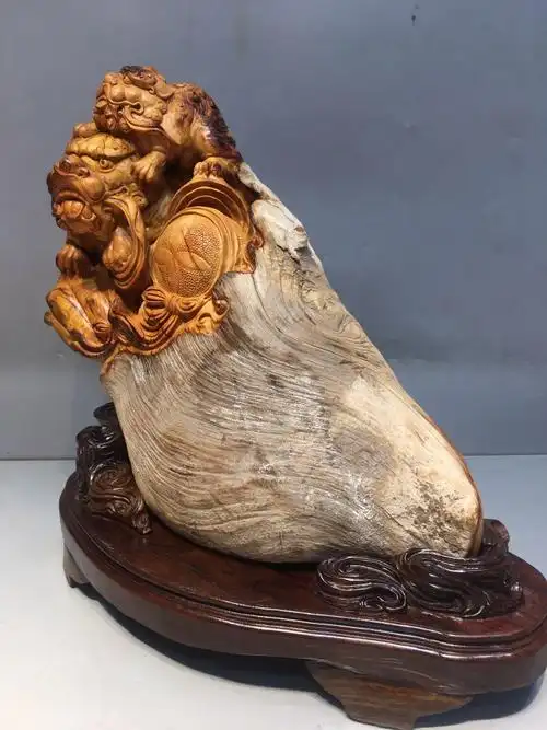 事事如意摆件崖柏陈化坨坨料根雕工艺品根雕