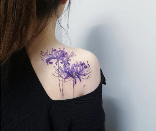 肩部各式风格纹身图案大全超美女生肩部纹身图片9