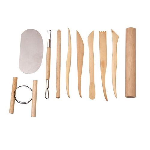 陶泥工具10件套泥塑雕塑泥刀拉坯切割线油泥雕塑刀陶艺雕刻刀