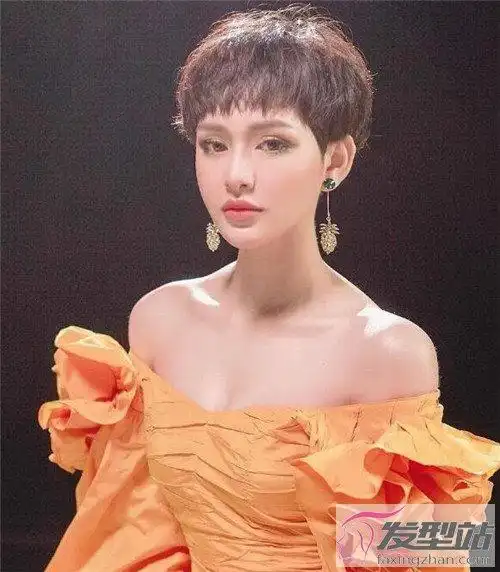 潮流风短发锅盖头个性短刘海超短发