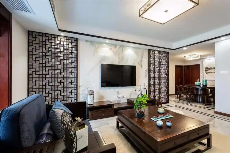 42款新中式客厅电视墙