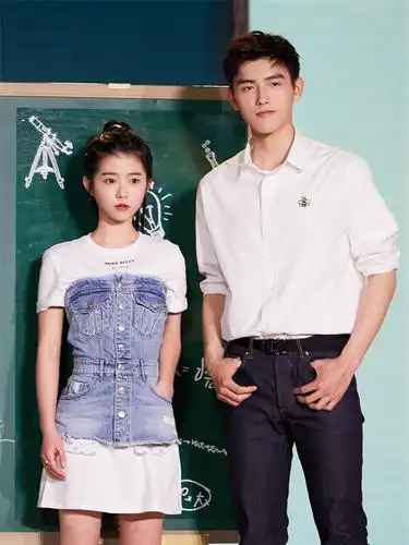 何蓝逗双马尾清秀可爱陈飞宇牛仔服潇洒酷帅耿耿余淮cp配一脸