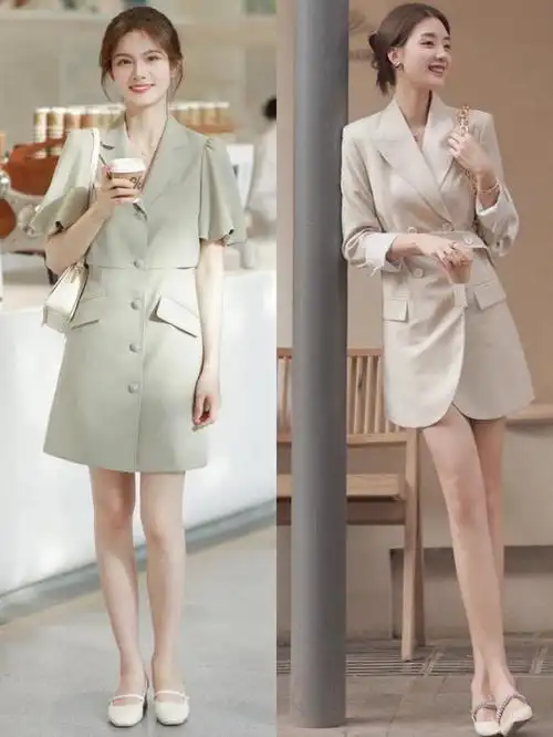 时尚连衣裙女人味十足夏季穿搭 穿衣简约高级的女性(5)