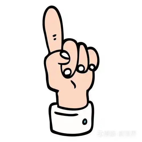 手画涂鸦风格动画片指手