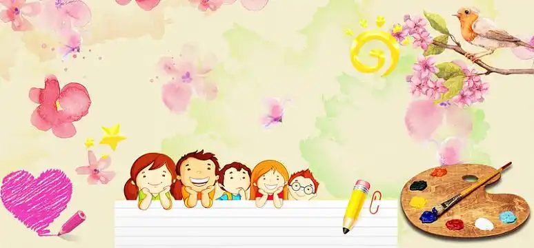 海报背景素材psdjpg卡通小朋友背景aijpg蓝色迎婴卡片设计矢量素材psd