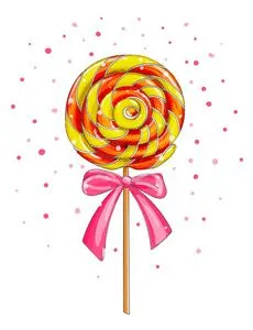 棒棒糖糖果七彩的棒棒糖糖果, 卡通矢量图照片