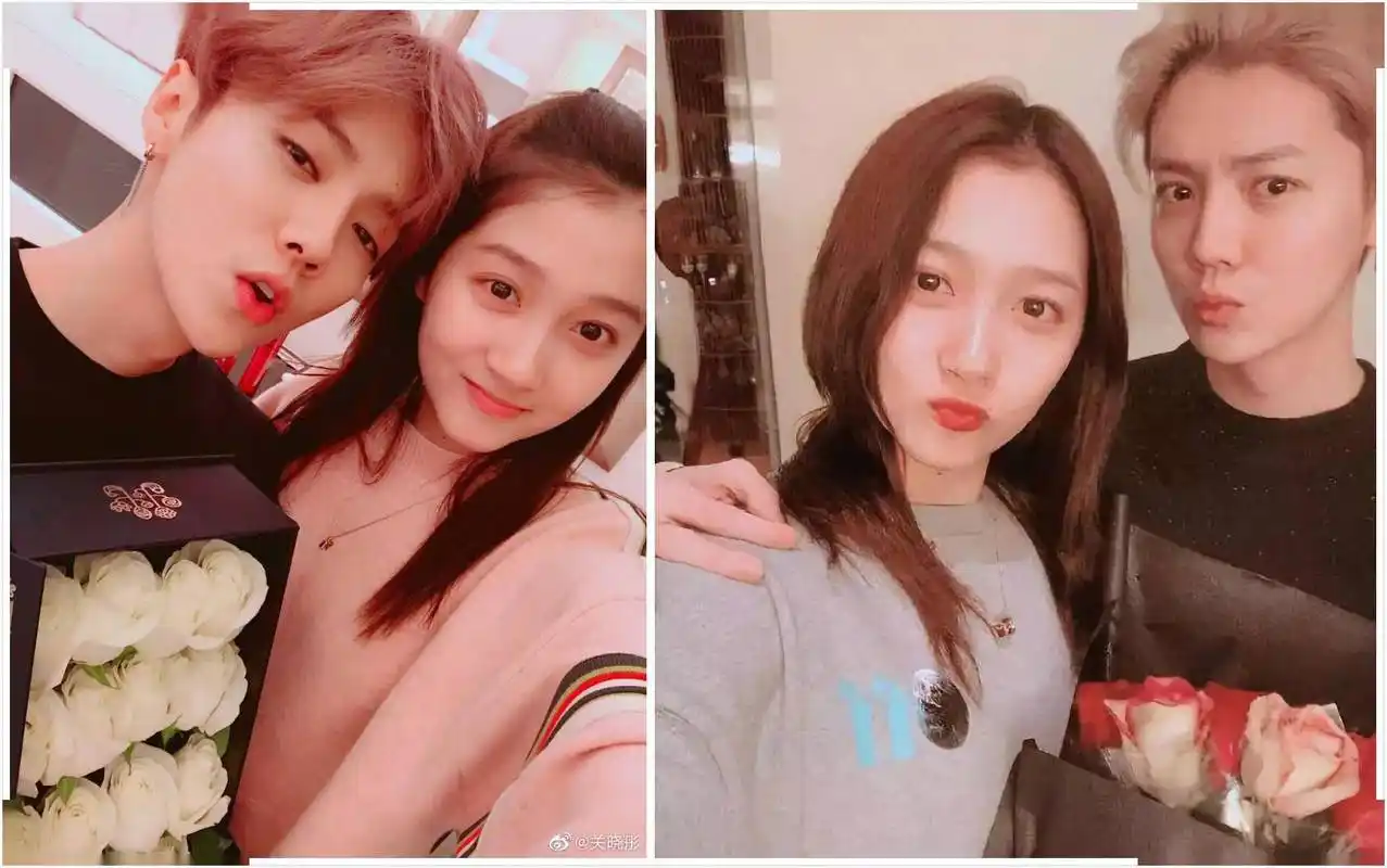 没有分手关晓彤首次晒合照为鹿晗庆生互相卡点发博回复超浪漫