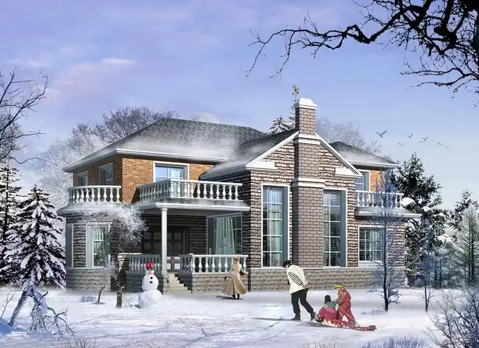 北方农村自建房采暖保温欧式轻钢别墅