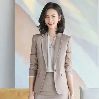 西装外套女秋职业装套装休闲气质洋气英伦风时尚 西服正装批发