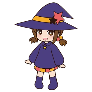 q版可爱万圣节幽灵插画卡通pngpsd2000*2000万圣节可爱卡通女巫pngpsd