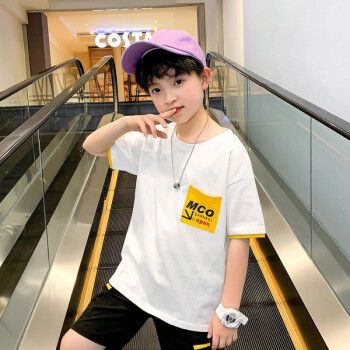 男童短袖t恤夏季2022新款3-13岁儿童5韩版潮7流帅气夏款9中小学生大童