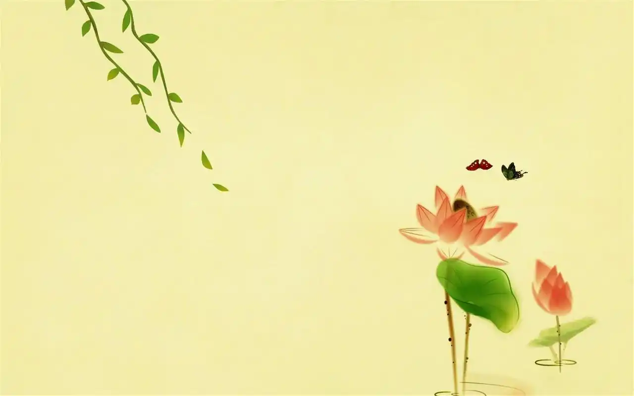 小清新素雅纯洁荷花中国风唯美高清桌面壁纸(一)