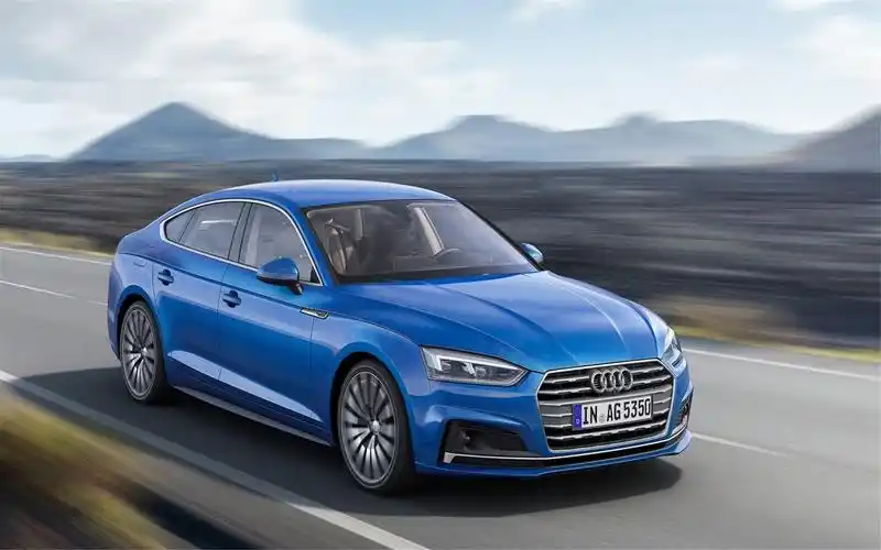 奥迪a5时尚蓝色汽车高清壁纸图片大全