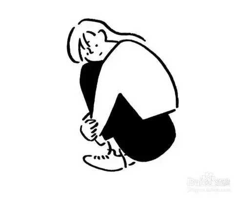 抱头蹲下的简笔画