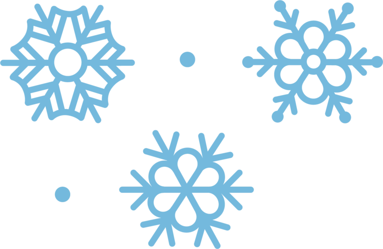 卡通手绘冬季雪花素材图片