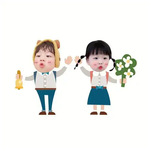 幼儿园宝宝可爱卡通抠图素材