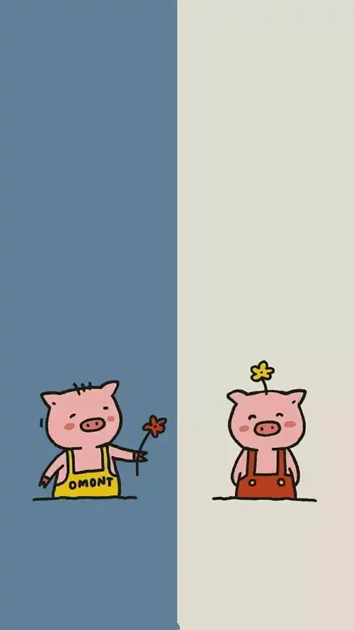 手机壁纸可爱动漫情侣壁纸一人一半