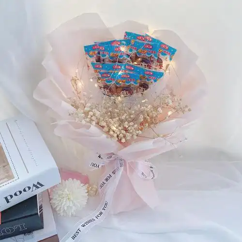 糖果礼盒装送女朋友不二家棒棒糖网红花束生日七夕情人节礼物
