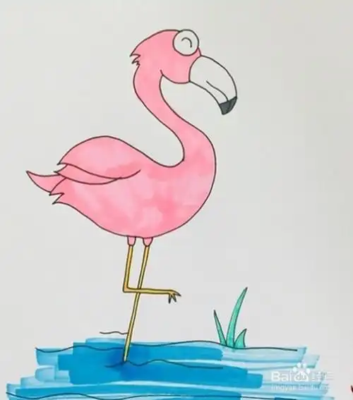 简笔画系列-怎么画火烈鸟简笔画