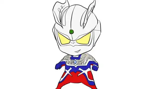 可爱的q版赛罗奥特曼儿童卡通简笔画