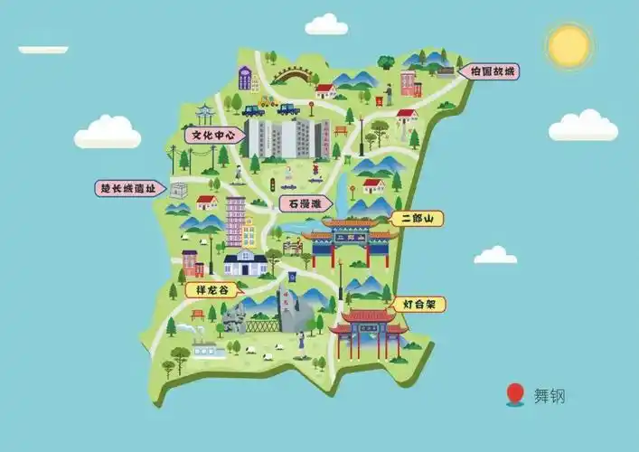 平顶山学院教师出品创意版文旅地图:大美鹰城动起来