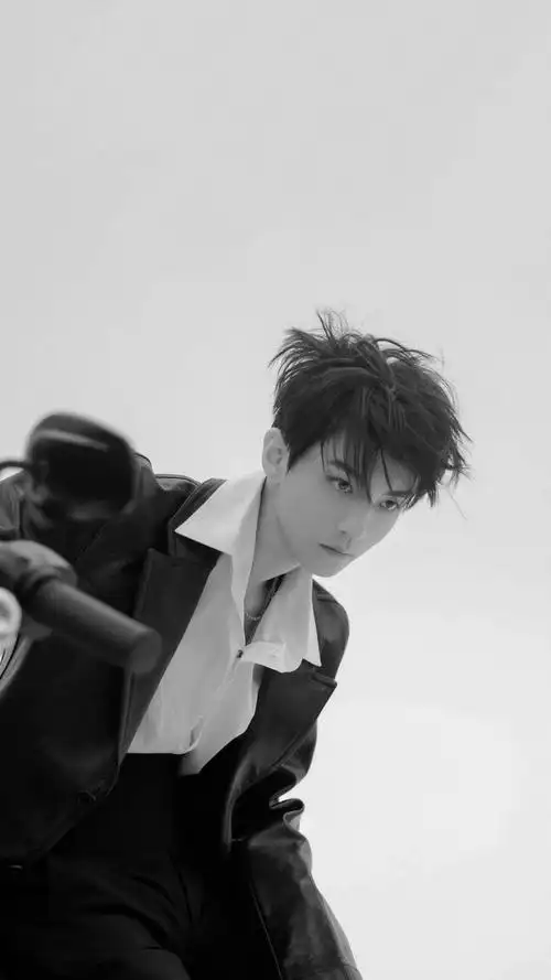 王俊凯帅气时尚黑白画风迷人写真