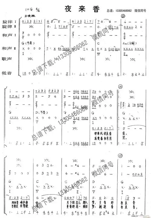 夜来香 乐队(总谱)1